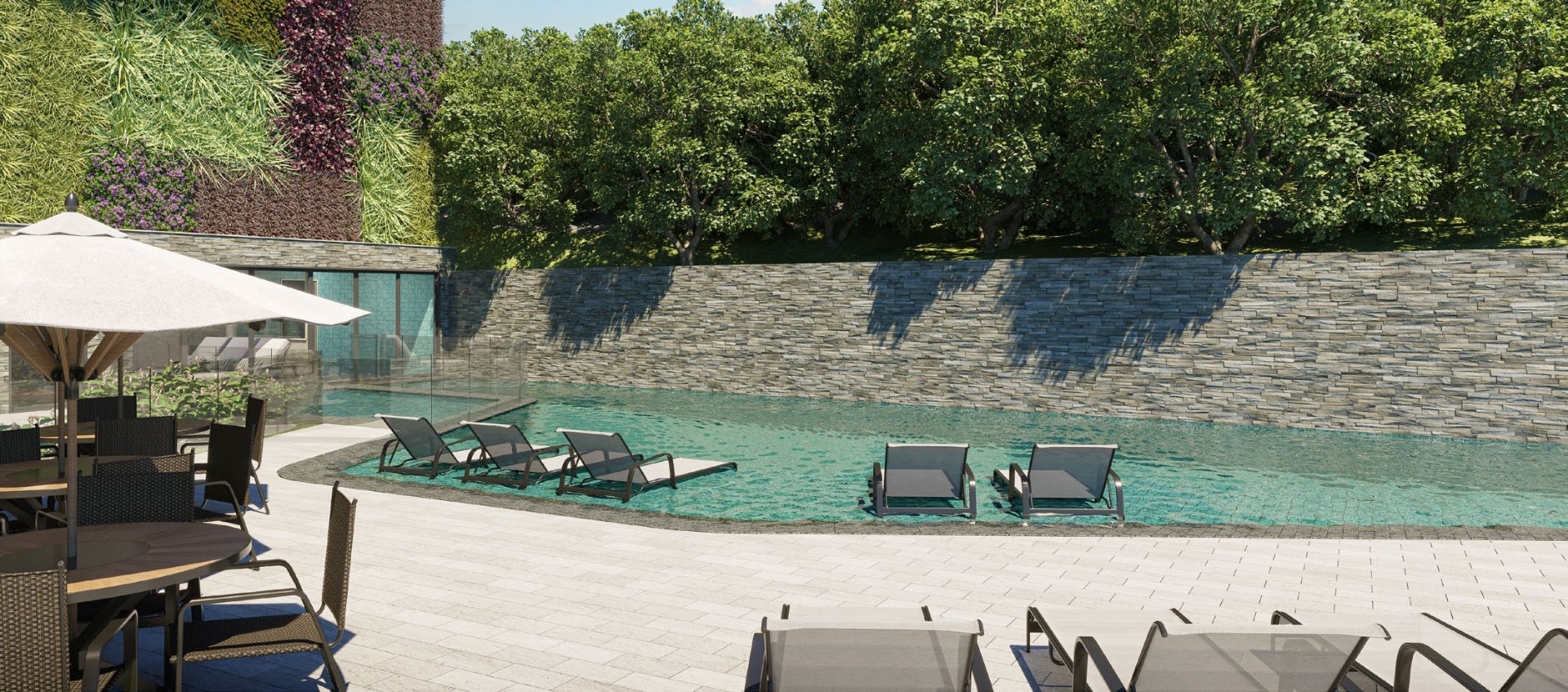 Piscina lap pool